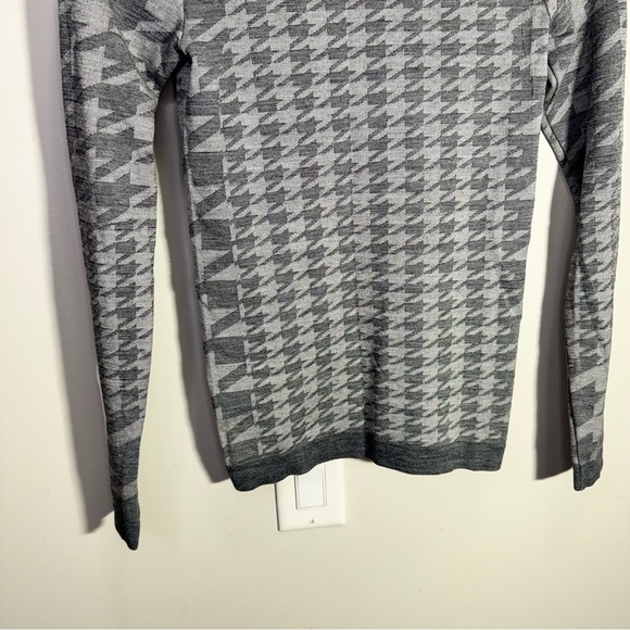 Adidas by Stella McCartney Houndstooth Pattern Long Sleeve 1/4 Zip Sweater XS - Picture 10 of 12